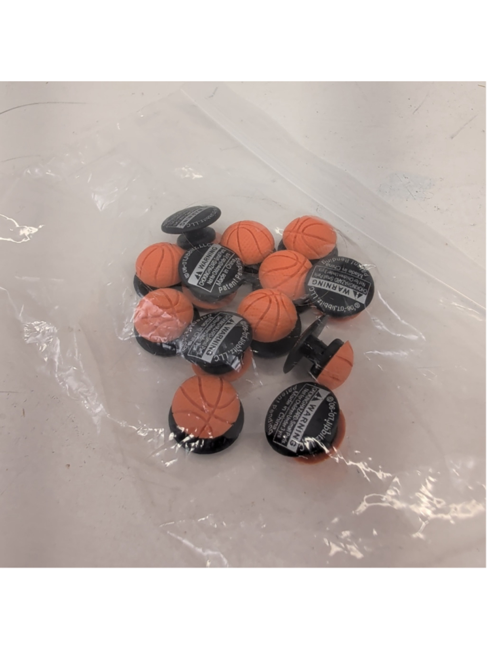 NEW: 13 Crocs Jibbitz Basketball Shoe Charms One Size Orange Black